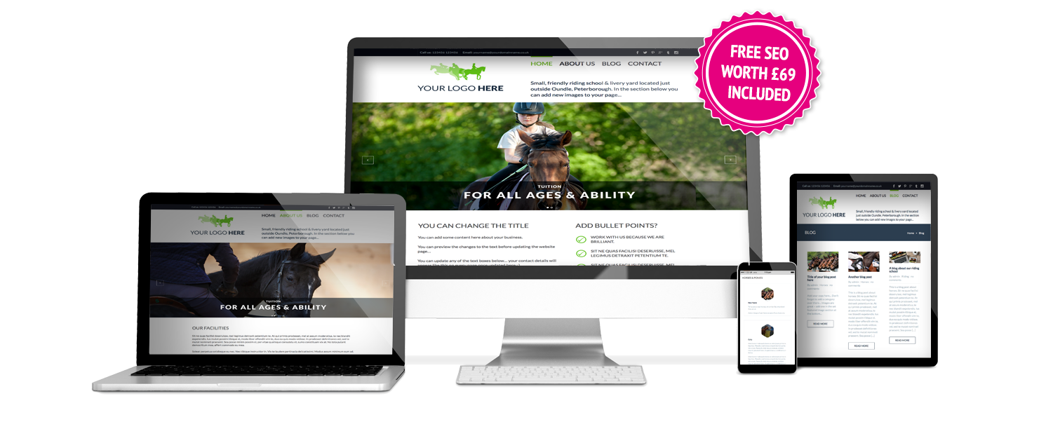 Riding School or Livery Yard Website Template